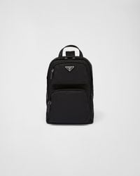 Prada - Re-nylon And Saffiano Leather Backpack - Lyst