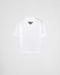 Prada - Re-nylon Panelled T-shirt - Lyst