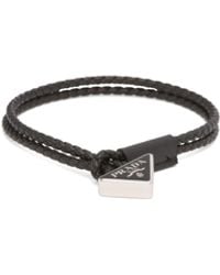 Prada - Plaited Nappa Bracelet - Lyst