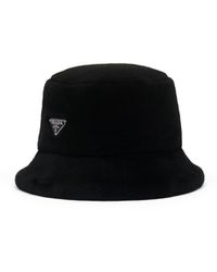 Prada - Bob En Peau Lainée À Logo Triangle - Lyst
