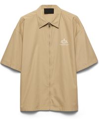 Prada - Short-Sleeved Technical Cotton Shirt - Lyst