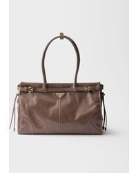 Prada - Grand Sac À Main Bonnie En Cuir - Lyst