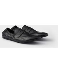 Prada - Shuffle Antiqued Leather Loafers - Lyst