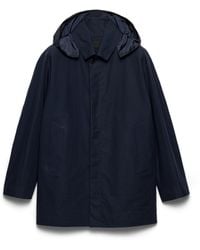 Prada - Abrigo De Algodón Con Capucha, Hombre, Talla - Lyst