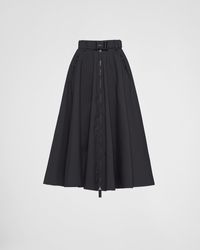 Prada - Technical Fabric Midi-skirt - Lyst
