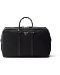 Prada - Re-Nylon And Saffiano Leather Duffel Bag - Lyst