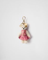 Prada - Ciondolo Da Borsa Teddy Con Anello - Lyst