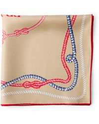 Prada - Schal Aus Seiden-Twill Mit Print 55 Damen - Lyst