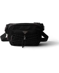 Prada - Speedrock Re-Nylon And Leather Shoulder Bag - Lyst