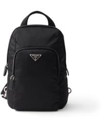 Prada - Mochila De Re-Nylon Y Piel Saffiano - Lyst