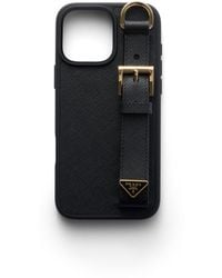 Prada - Saffiano Leather Case For Iphone 16 Pro Max - Lyst