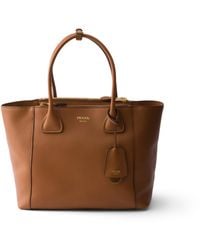 Prada - Nova Large Leather Tote Bag - Lyst