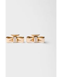 Prada - Eternal Ohrringe Mit Schleife – Gelbgold Und Im Labor Gezüchtete Diamanten - Lyst