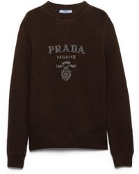 Prada - Jersey En Cachemir Y Lana Con Logo Mujer, Talla - Lyst