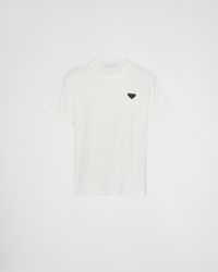 Prada - T-shirt à logo triangle - Lyst