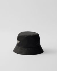 Prada - Logo-Triangle Bucket Hat - Lyst