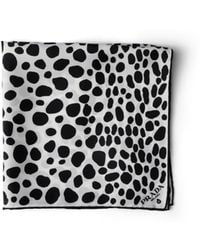 Prada - Printed Silk Twill Scarf, 43 X 43 - Lyst