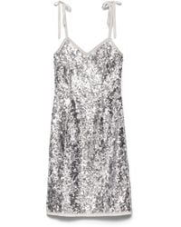 Prada - Embroidered Sequin Dress - Lyst