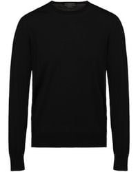 Prada - Jersey Con Cuello Redondo De Lana De Estambre, Hombre, Talla - Lyst
