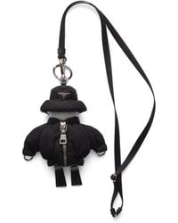 Prada - Soft Robot Re-Nylon Keychain Charm With Shoulder Strap - Lyst
