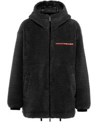 Prada - Recycled Fleece Hooded Jacket - Lyst