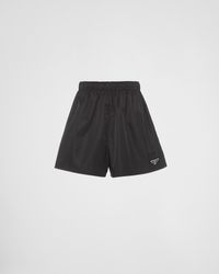 Prada - Shorts Aus Re-nylon - Lyst