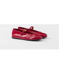 Prada - Ballerinas Aus Aus Naplak-Lackleder - Lyst