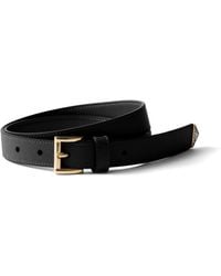 Prada - Saffiano Leather Triangle Belt - Lyst