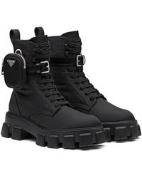Prada Synthetic Mens Black Monolith Re-nylon Combat Boots for Men ...