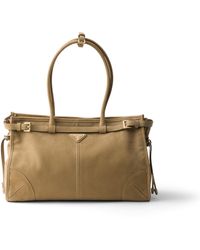 Prada - Bonnie Large Nubuck Leather Handbag - Lyst