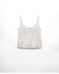 Prada - Top De Satén Y Encaje De Estilo Vintage - Lyst