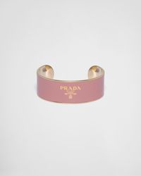 Prada - Enameled Metal Cuff Bracelet - Lyst
