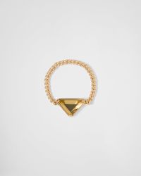 Prada - Eternal Chain Ring - Lyst