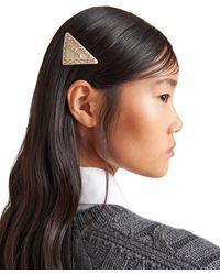 Bandeau Cheveu En Satin Prada en coloris Métallisé barrettes et accessoires pour cheveux Femme Accessoires Élastiques 