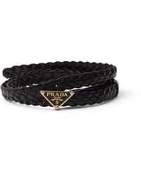 Prada - Braided Leather Belt - Lyst