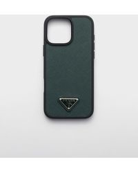 Prada - Saffiano Leather Case For Iphone 16 Pro Max - Lyst