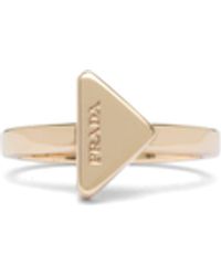 Prada - Anillo De Metal, Mujer, Talla 11 - Lyst