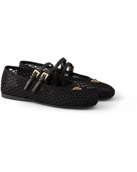 Prada - Mesh Fabric Ballerinas - Lyst