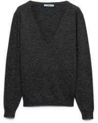 Prada - Cashmere V-Neck Sweater - Lyst