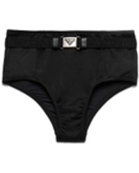 Prada - Interlock Fabric Bikini Bottom - Lyst