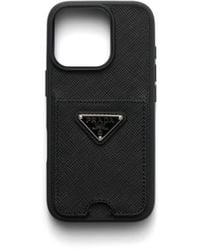 Prada - Saffiano Leather Case For Iphone 16 Pro Max - Lyst