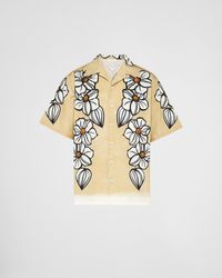 Prada - Short-Sleeved Printed Cotton Shirt - Lyst