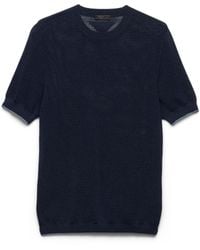 Prada - Silk And Cotton Crew-Neck Sweater - Lyst