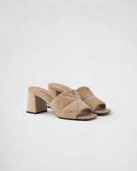 Prada - Stitched Suede Sandals - Lyst