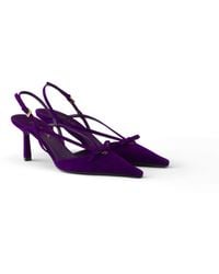 Prada - Suede Slingback Pumps - Lyst