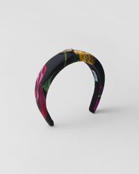 Prada - Printed Fabric Headband - Lyst