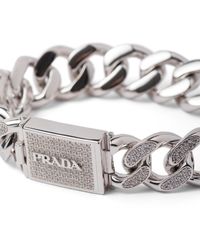 Prada Crystal Logo Jewels Armband - Mettallic