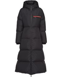 prada light polyester cropped puffer jacket