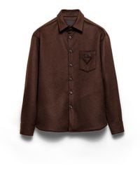 Prada - Camisa De Lana Y Cachemir, Hombre, Talla - Lyst