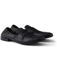 Prada - Shuffle Antiqued Leather Loafers, Size 35 - Lyst